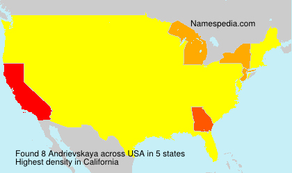 Surname Andrievskaya in USA Surname Andrievskaya in USA