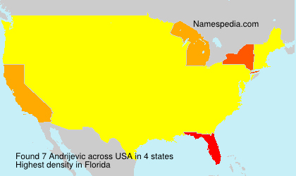 Surname Andrijevic in USA Surname Andrijevic in USA