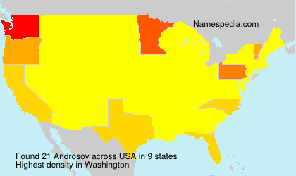 Surname Androsov in USA Surname Androsov in USA