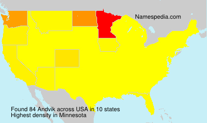 Surname Andvik in USA Surname Andvik in USA
