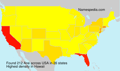Surname Ane in USA
