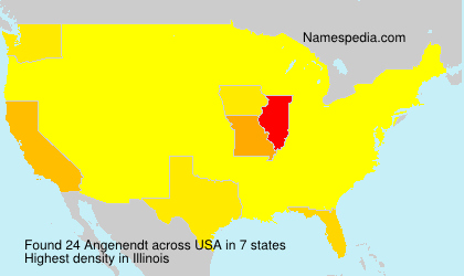 Surname Angenendt in USA Surname Angenendt in USA