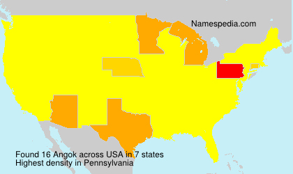 Surname Angok in USA Surname Angok in USA