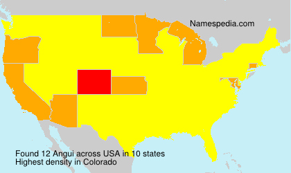 Surname Angui in USA