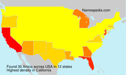 Surname Anicia in USA Surname Anicia in USA