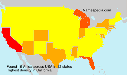 Surname Anida in USA Surname Anida in USA