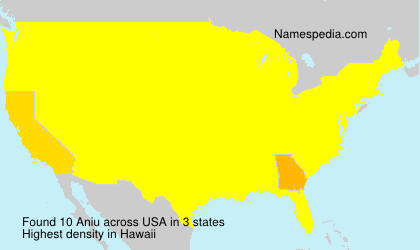 Surname Aniu in USA Surname Aniu in USA