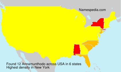 Surname Annamunthodo in USA Surname Annamunthodo in USA
