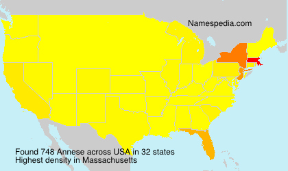 Surname Annese in USA Surname Annese in USA
