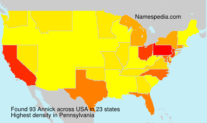 Surname Annick in USA Surname Annick in USA