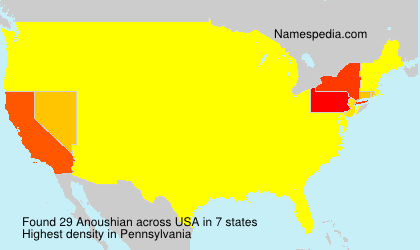 Surname Anoushian in USA Surname Anoushian in USA