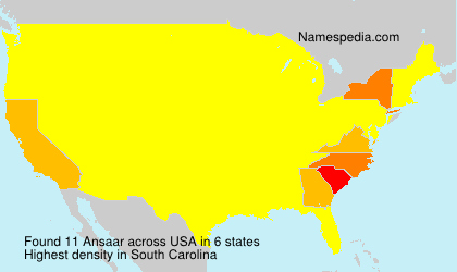 Surname Ansaar in USA Surname Ansaar in USA
