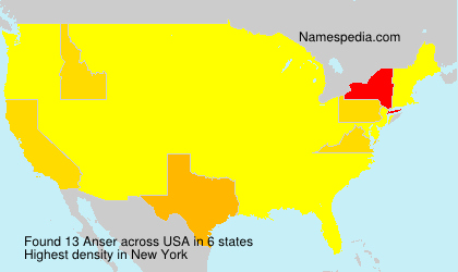 Surname Anser in USA