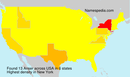 Surname Anser in USA Surname Anser in USA