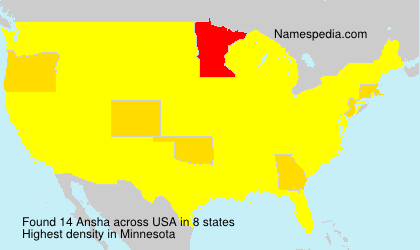 Surname Ansha in USA Surname Ansha in USA