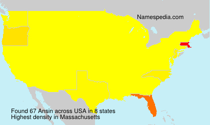 Surname Ansin in USA Surname Ansin in USA