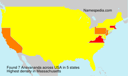 Surname Ansvananda in USA Surname Ansvananda in USA