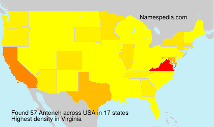 Surname Anteneh in USA Surname Anteneh in USA