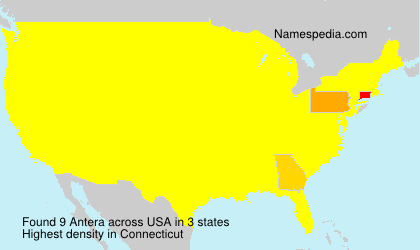 Surname Antera in USA Surname Antera in USA