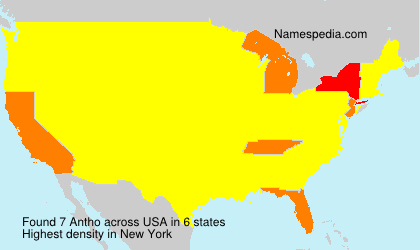 Surname Antho in USA Surname Antho in USA