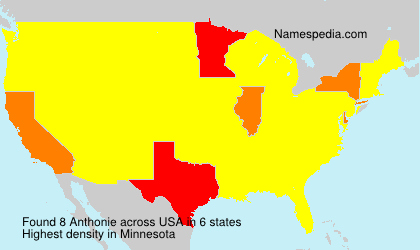 Surname Anthonie in USA Surname Anthonie in USA