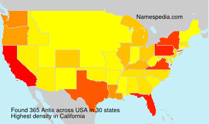 Surname Antis in USA Surname Antis in USA
