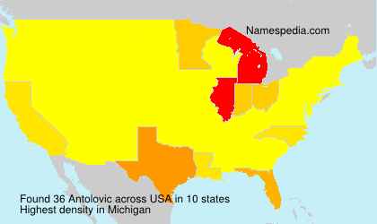 Surname Antolovic in USA Surname Antolovic in USA