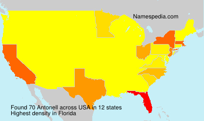 Surname Antonell in USA Surname Antonell in USA