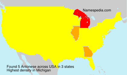 Surname Antonese in USA Surname Antonese in USA