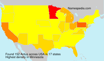 Surname Antus in USA Surname Antus in USA
