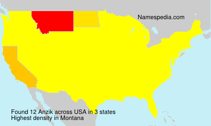 Surname Anzik in USA Surname Anzik in USA