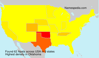 Surname Apala in USA Surname Apala in USA