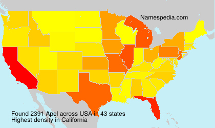 Surname Apel in USA Surname Apel in USA
