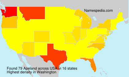 Surname Apeland in USA Surname Apeland in USA