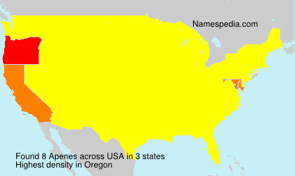 Surname Apenes in USA Surname Apenes in USA