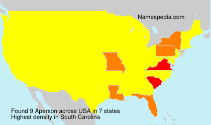 Surname Aperson in USA Surname Aperson in USA