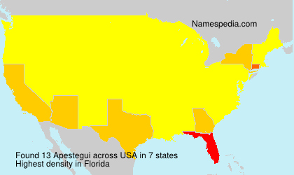 Surname Apestegui in USA Surname Apestegui in USA