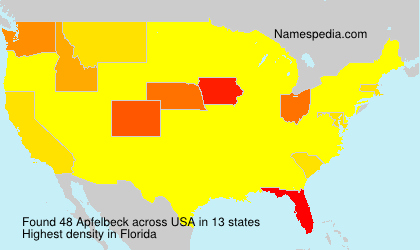 Surname Apfelbeck in USA Surname Apfelbeck in USA