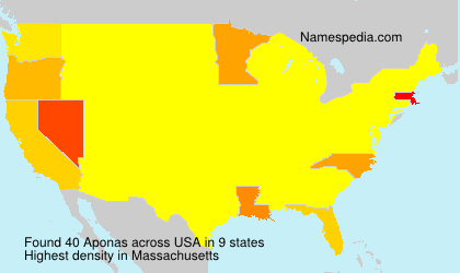 Surname Aponas in USA Surname Aponas in USA