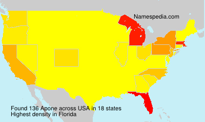 Surname Apone in USA Surname Apone in USA