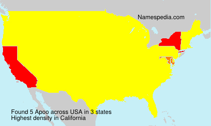 Surname Apoo in USA Surname Apoo in USA