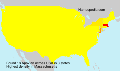 Surname Apovian in USA Surname Apovian in USA