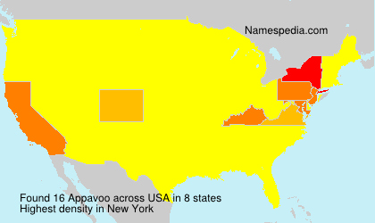 Surname Appavoo in USA Surname Appavoo in USA