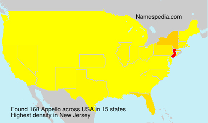 Surname Appello in USA Surname Appello in USA