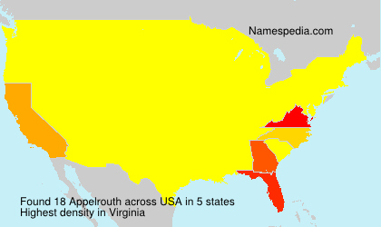 Surname Appelrouth in USA Surname Appelrouth in USA