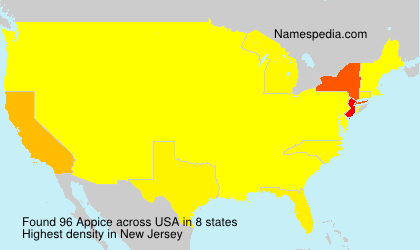 Surname Appice in USA Surname Appice in USA