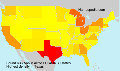 Surname Applin in USA Surname Applin in USA