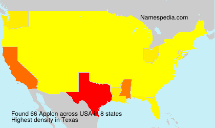 Surname Applon in USA Surname Applon in USA