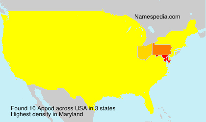 Surname Appod in USA Surname Appod in USA