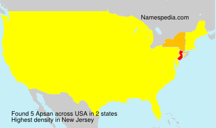 Surname Apsan in USA